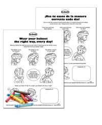 Activity Sheet: Wear Your Helmet the Right Way  - English & Spanish