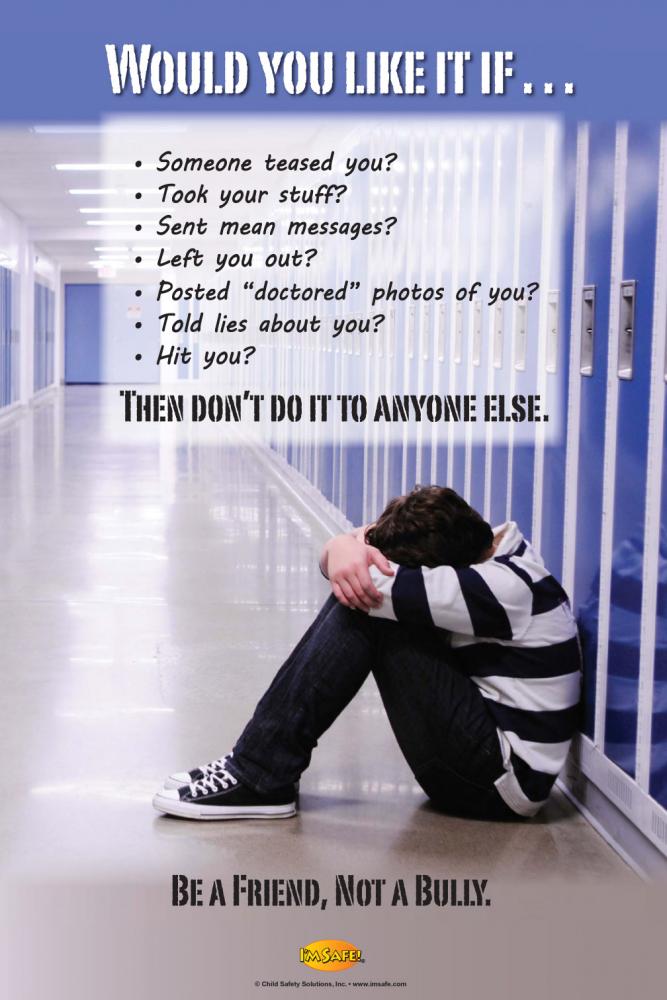 10-3001 Be A Friend Not A Bully Poster - English | I'm Safe
