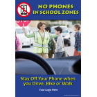 3-6216 No Phones In School Zones Poster 