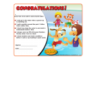 7-1510 I'm Safe! in the Water Award Certificates - English  